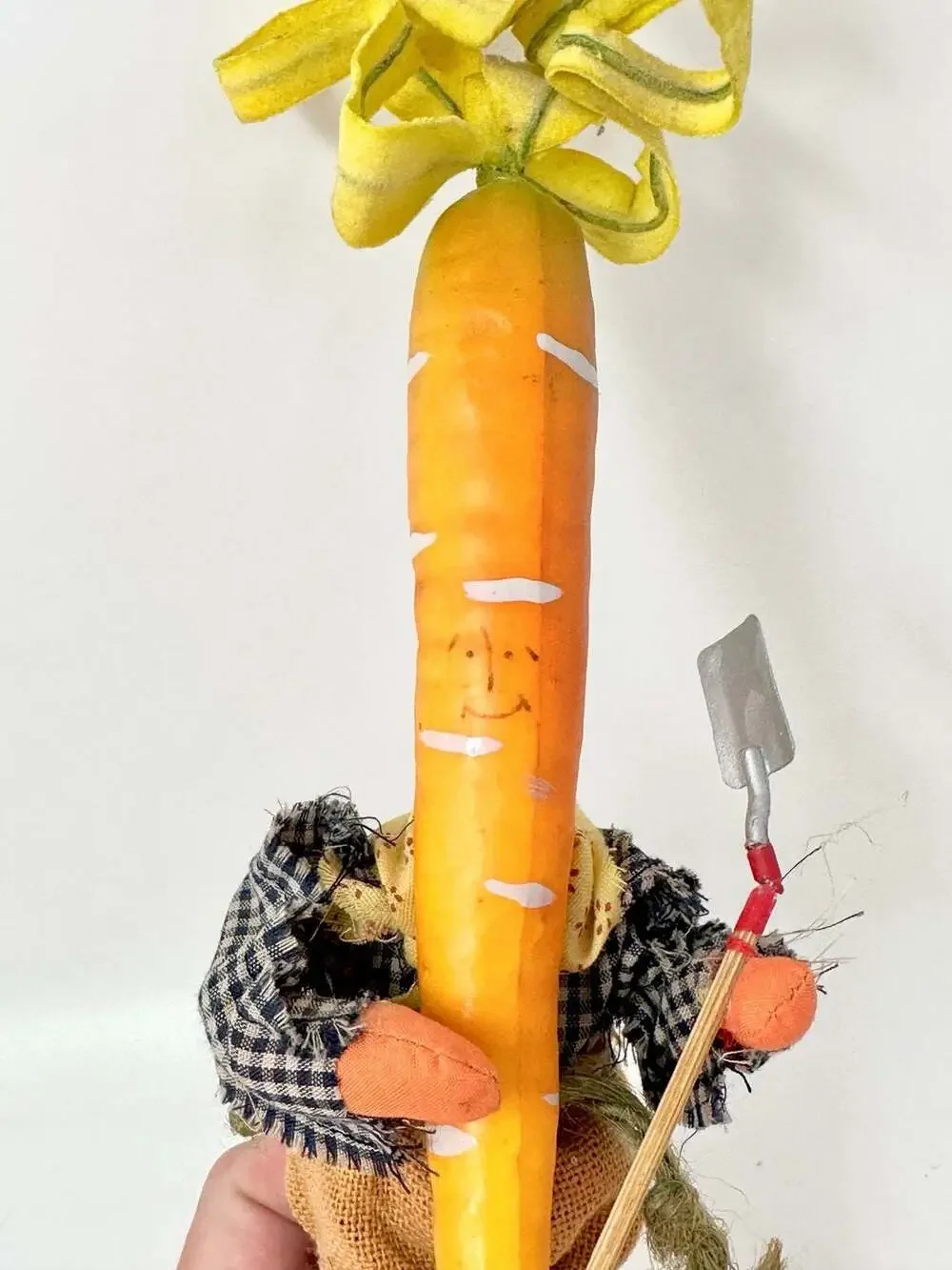 Vegetable Folk Art Dolls Set Radish Carrot & Cabbage Vtg Anthropomorphic Veggies
